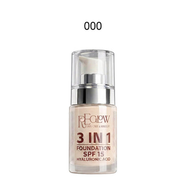 Reglow Skin Care & Makeup 3in1 Foundation Spf 15 With Hyaluronic Acid