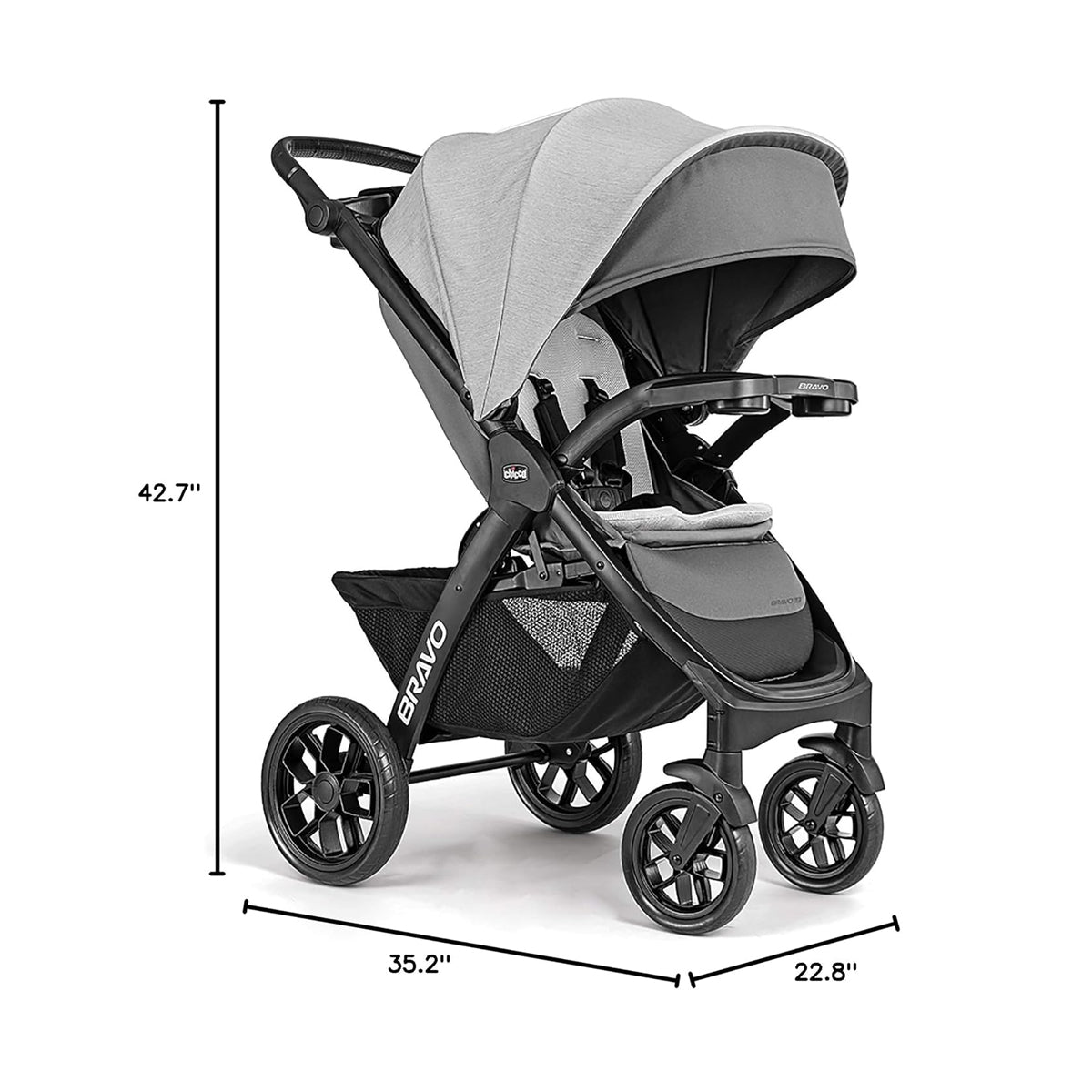 Chicco Bravo LE Trio Travel System Driftwood US
