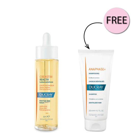 Ducray Creastim Reactiv Lotion 60ml + Free Anaphase+ Anti-hair Loss Shampoo 200ml