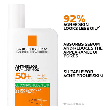 La Roche-Posay Anthelios uvmune 400 سائل التحكم في الزيت غير المرئي SPF50+ 50ml