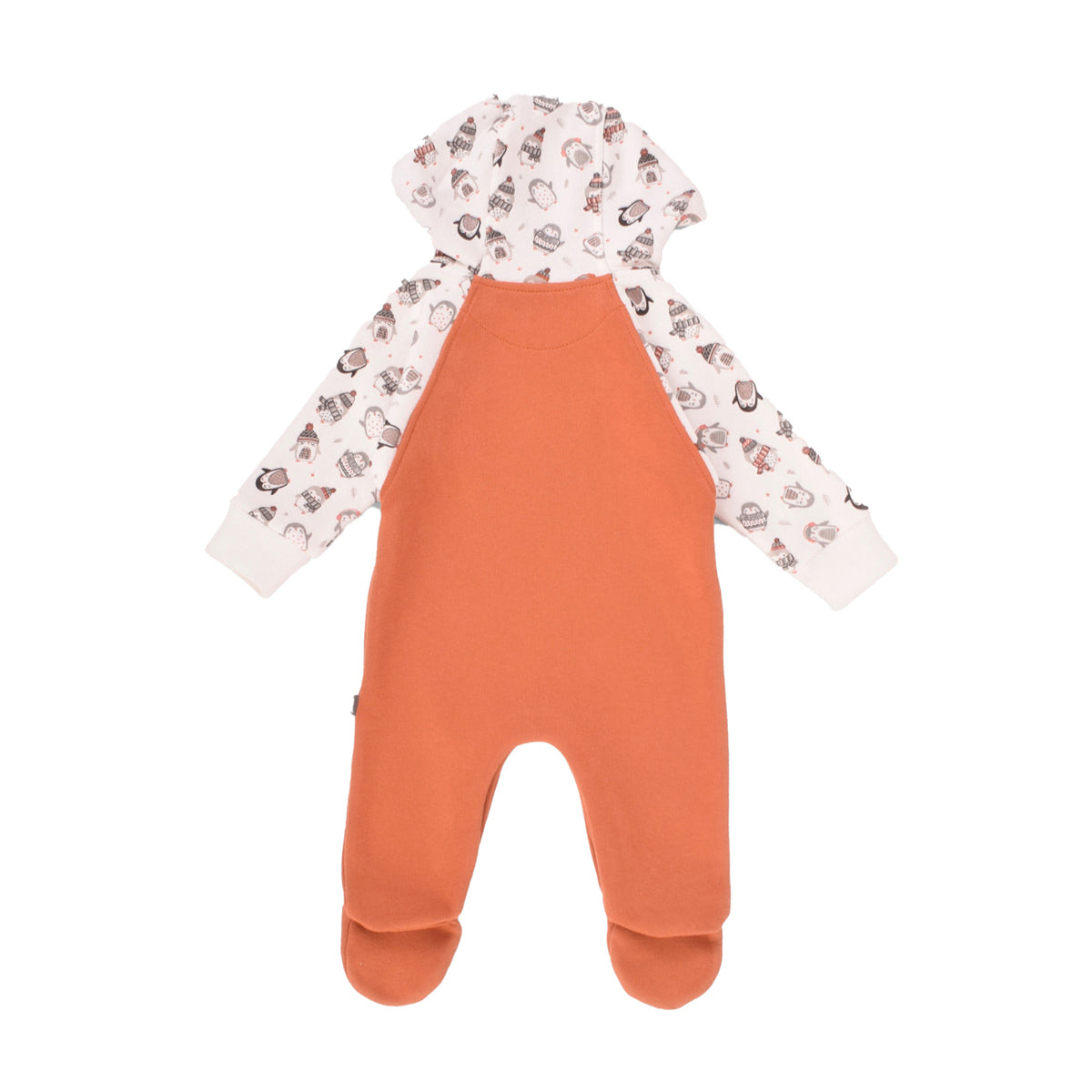 Junior Snow Printed Hoodi Bodysuit