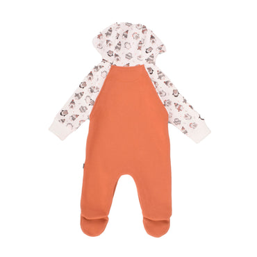 Junior Snow Printed Hoodi Bodysuit