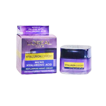كريم لوريال هيالورون إكسبيرت الليلي 50 مل للأعمار من 25 إلى 40 عامًا
