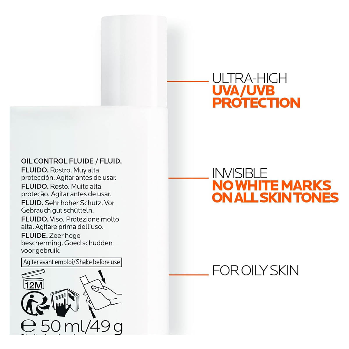 La Roche-Posay Anthelios uvmune 400 سائل التحكم في الزيت غير المرئي SPF50+ 50ml