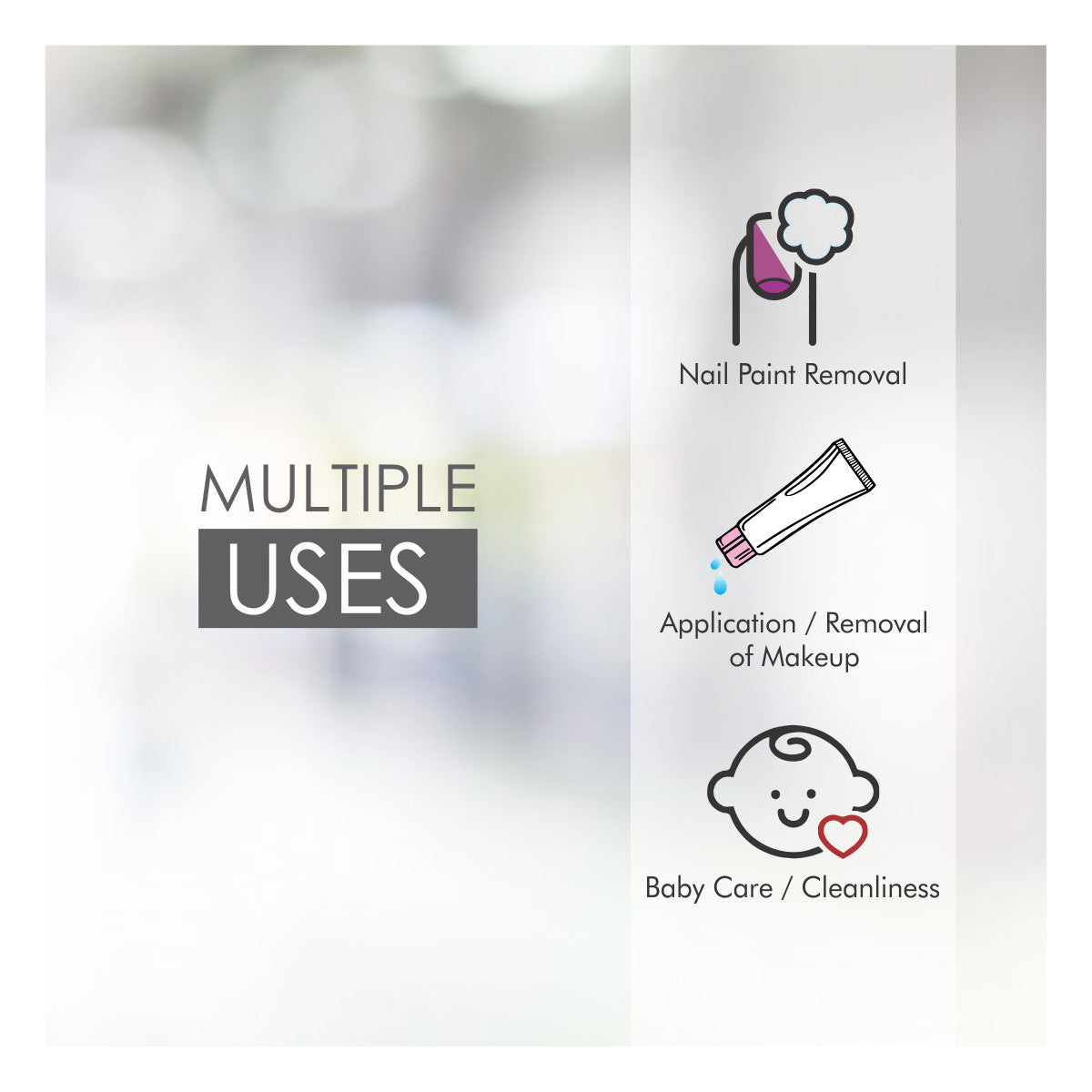 Tulips White Cotton Balls 120pcs