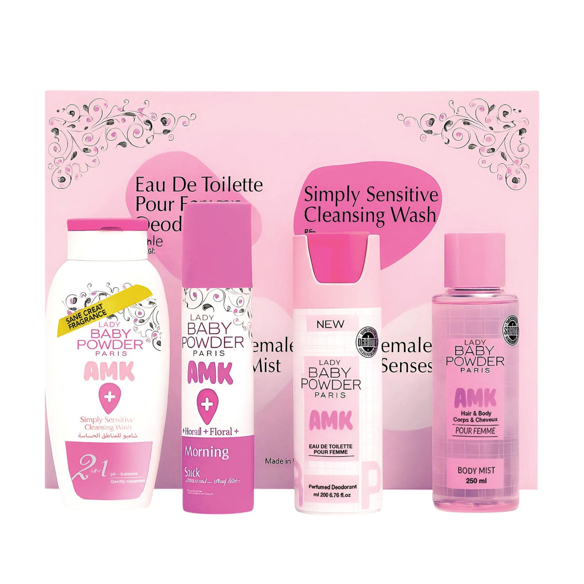 AMK Lady Baby Powder Simply Sensitive Set