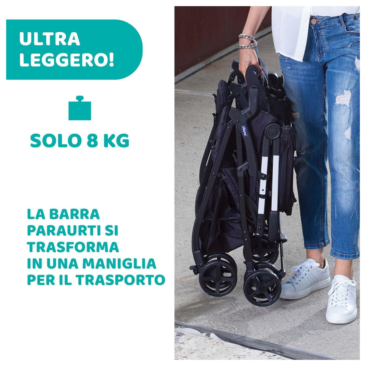 Chicco Ohlala Twin Stroller Silver Cat