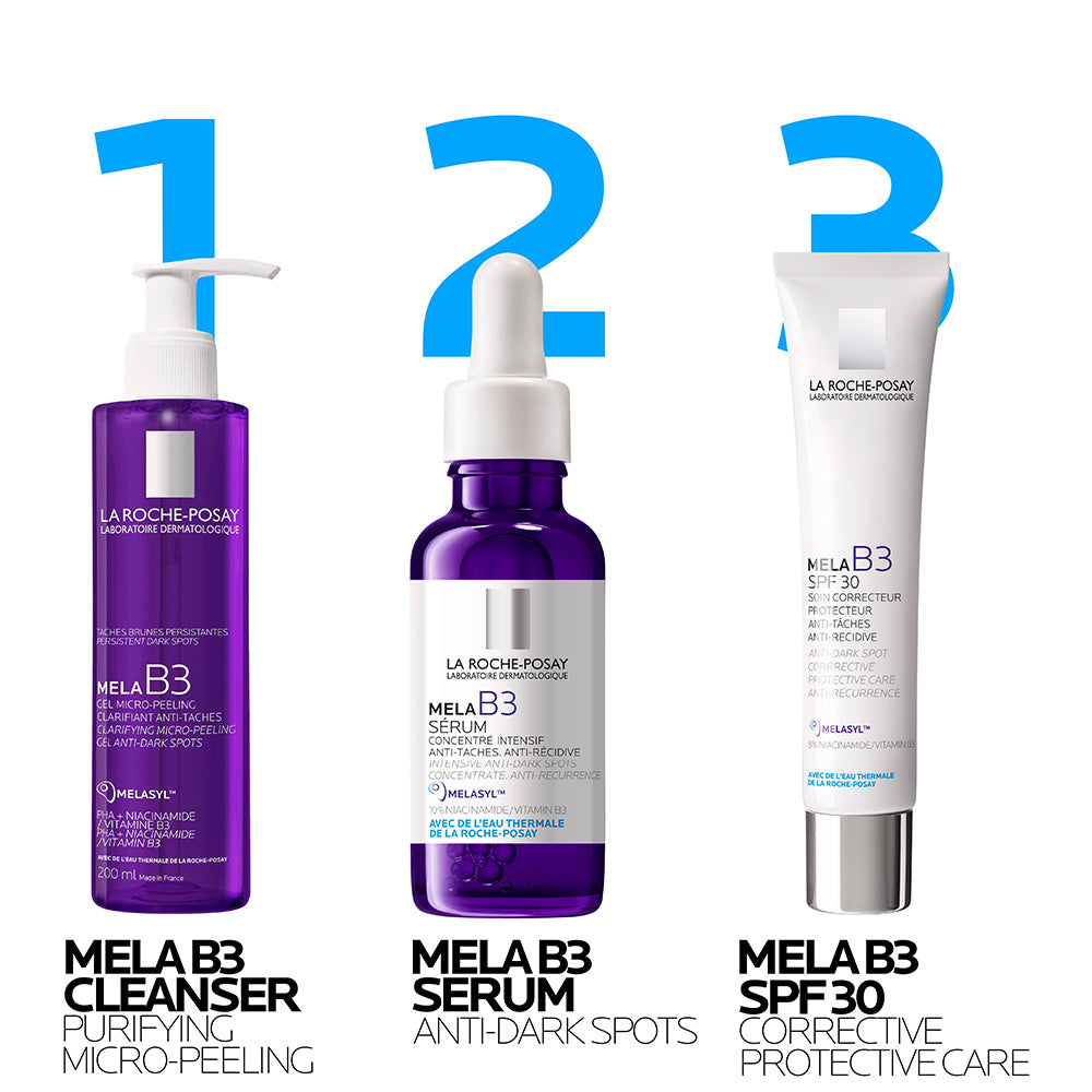 منظف لا روش بوزيه ميلا بي 3 المضاد للبقع الداكنة مع النياسيناميد لجميع أنواع البشرة 200 مل