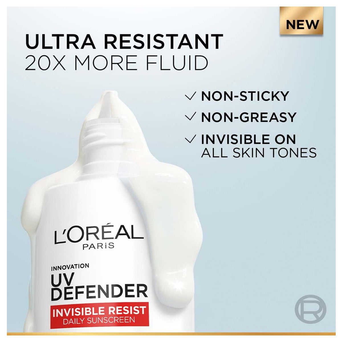L'Oreal Paris UV Defender مقاومة غير مرئية يوميًا 50SPF واقية من الشمس 50 مل.