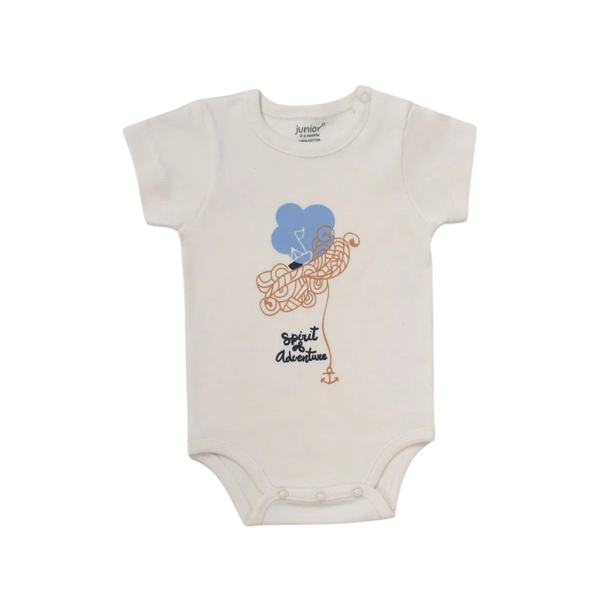 Junior Bodysuit Short Sleeve Sea Waves 0-3m