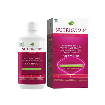 Nutrigrow تساقط الشعر المضاد للشعر ونمو أسرع للشامبو للشعر الجاف والطبيعي 300 مل