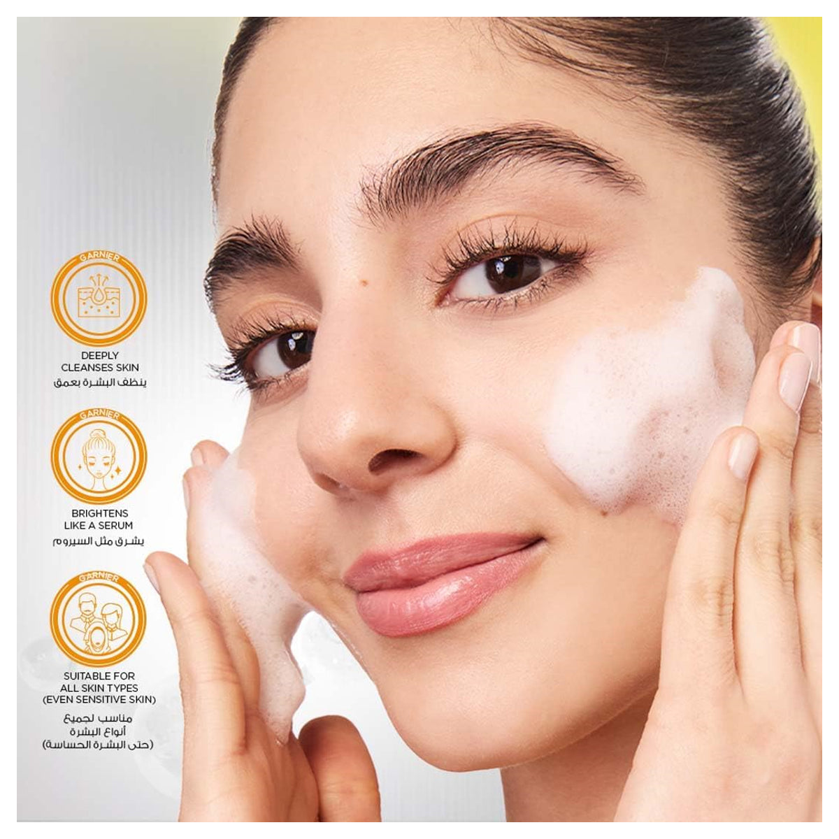 Garnier Skinactive Fast Bright Vitamin C Serum Cleanser Face Wash 100ml