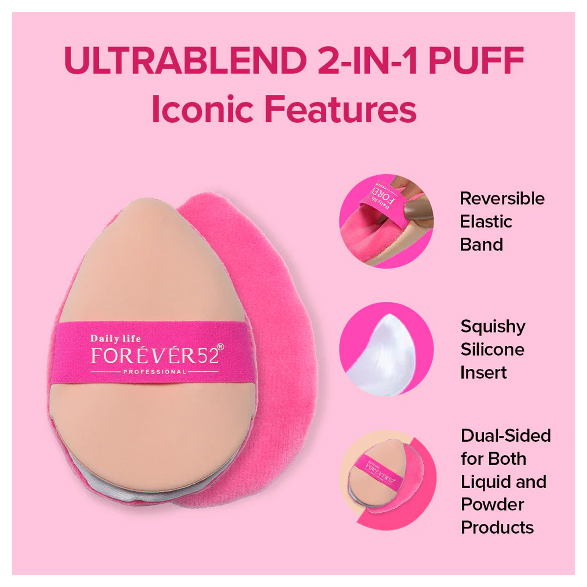 Forever52 Ultrablend 2 in 1 Puff & Sponge