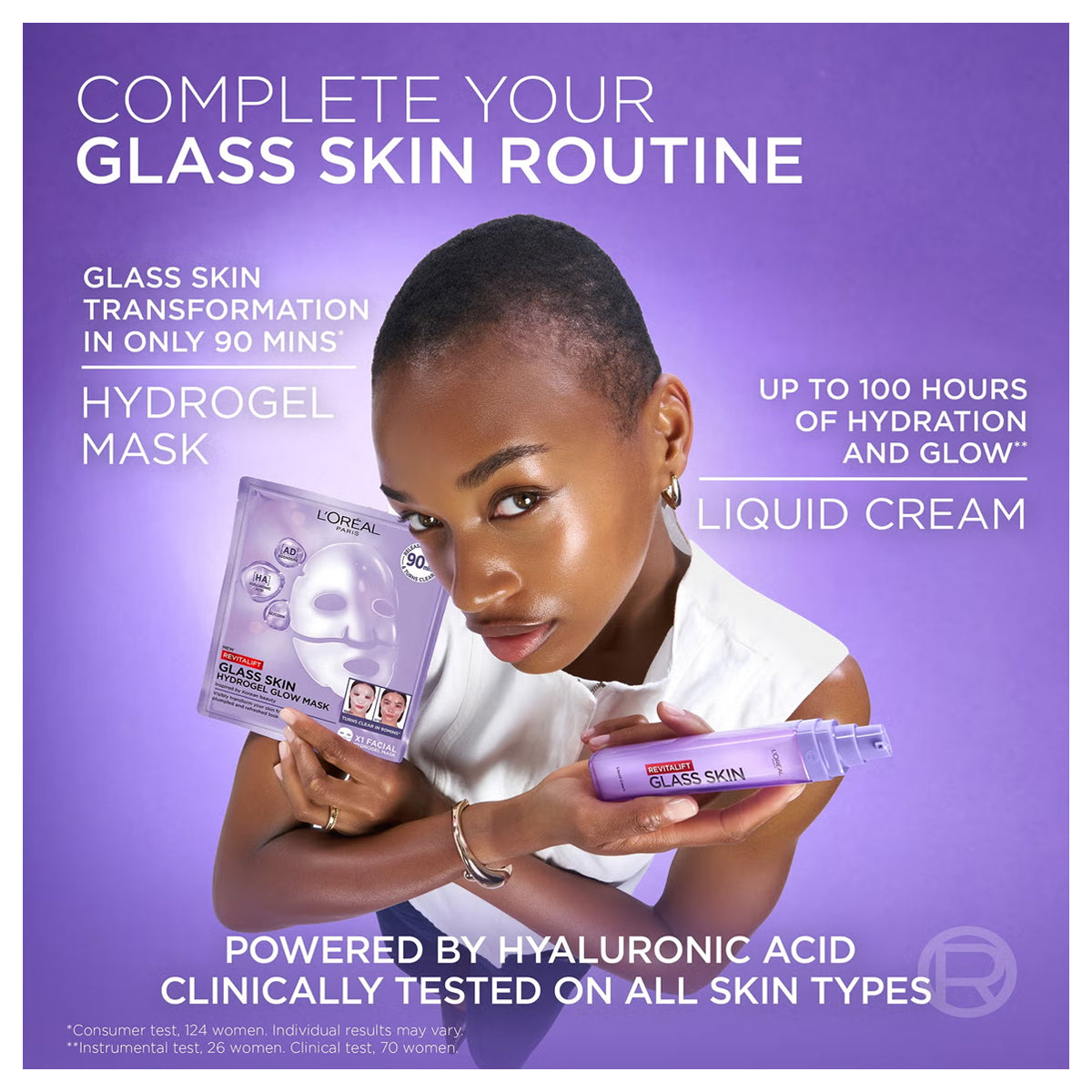 Loreal Paris Revitalift Filler Glass Skin Hydrogel Glow Mask Single Pack