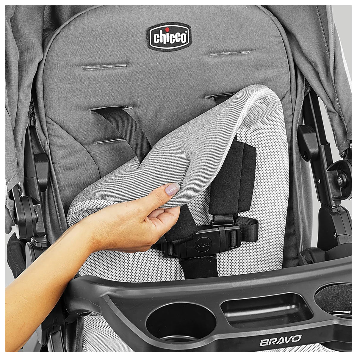 Chicco Bravo LE Trio Travel System Driftwood US
