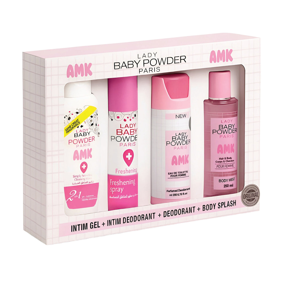 AMK Lady Baby Powder Simply Sensitive Set