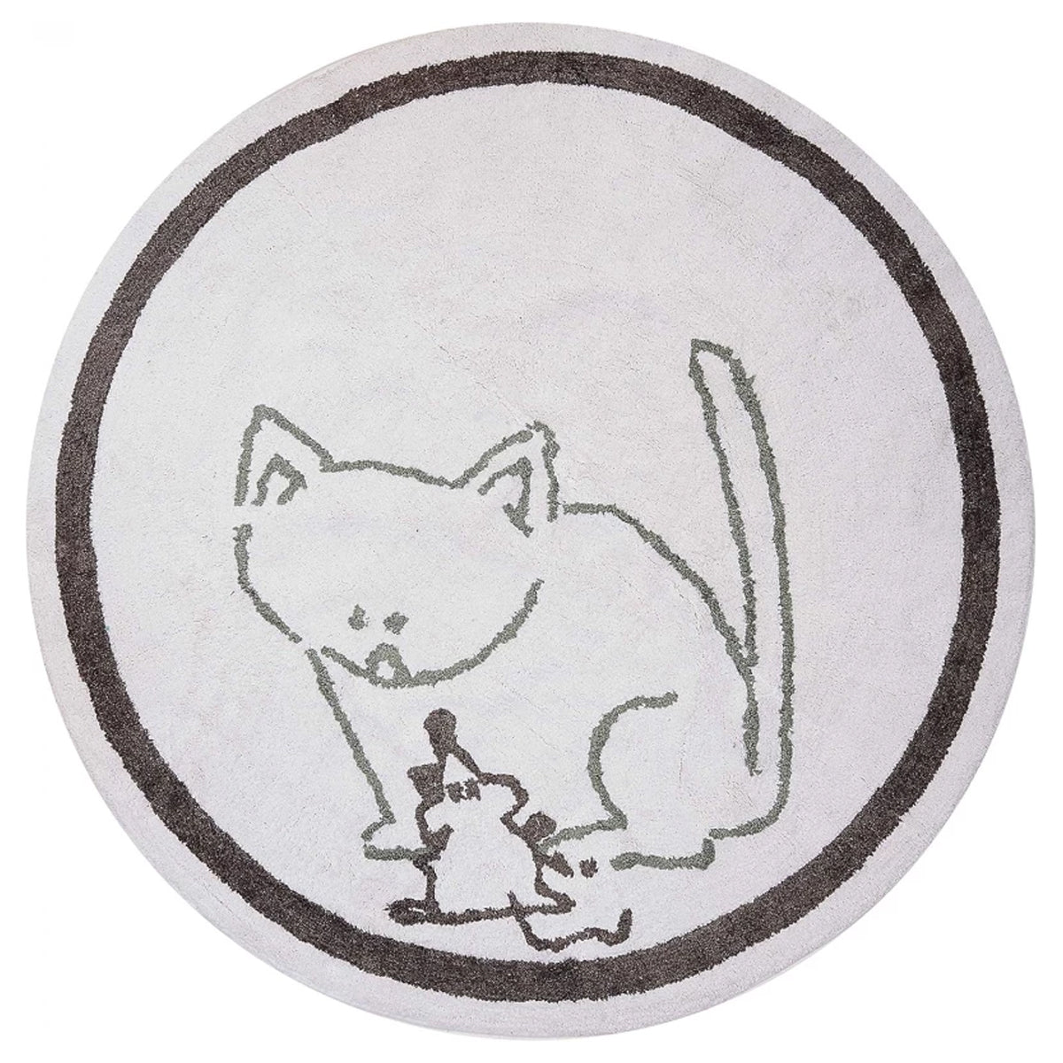 Aratextil Carpet Cotton Round Gato Cat 140cm