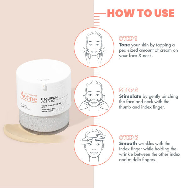 Avene Hyaluron Activ B3 Multi-Intensive Night Cream 40ml + Free Spatula