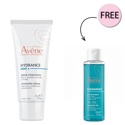 Avene Hydrance Light Hydrating Cream 40ml+ Free Cleanance Gel nettoyant 100ml