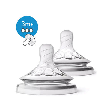 Avent Natural 2 Medium Flow Teats, 3 Holes
