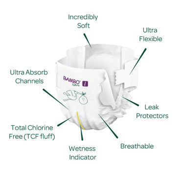 بامبو (مقاس 5، 12-18 كجم، 19 بنطلون طبيعي)