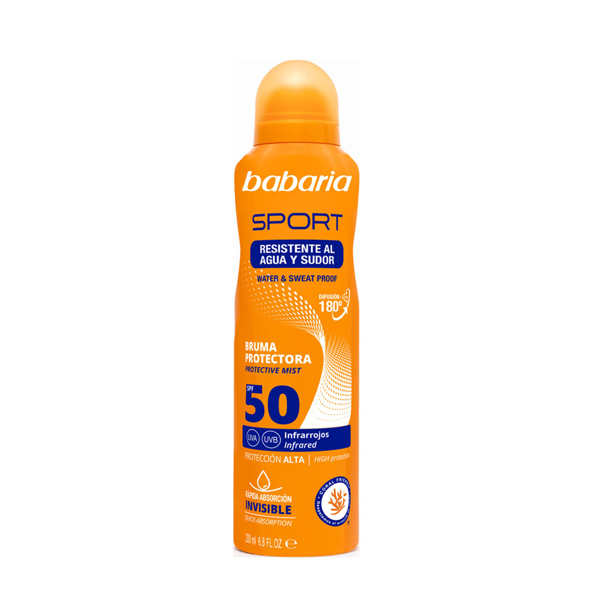 Babaria Sport Protective Sunscreen Mist Spf50 Spray 200ml