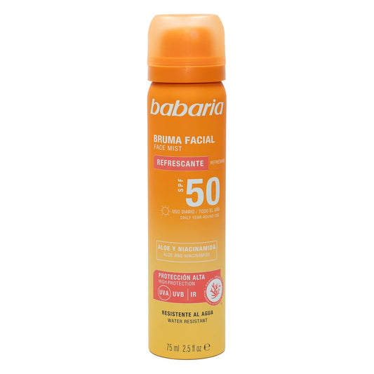 Babaria Sunscreen Facial Mist Spf50 Spray 75ml
