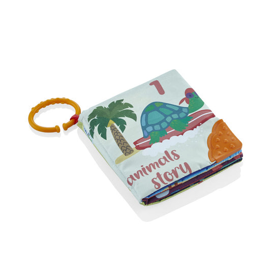 أول كتاب ناعم للأطفال من بيبي جيم مع نمط حيواني لأصوات حفيف