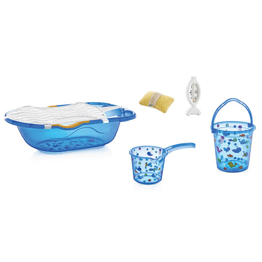 Babyjem Baby Bath Tub Set 6 Pieces With The Thermometer