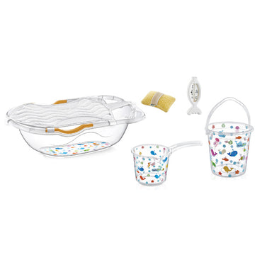 Babyjem Baby Bath Tub Set 6 Pieces With The Thermometer