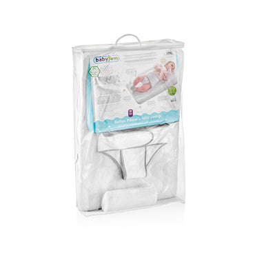 وسادة بيبي جيم للارتجاع الحمضي للأطفال باللون الأبيض