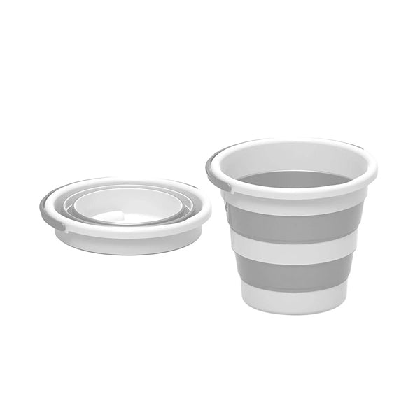 مجموعة حمام الأطفال القابلة للطي من بيبي جيم (5 قطع) رمادي