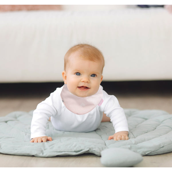 مريلة وشاح للأطفال حديثي الولادة من بيبي جيم باللون الوردي