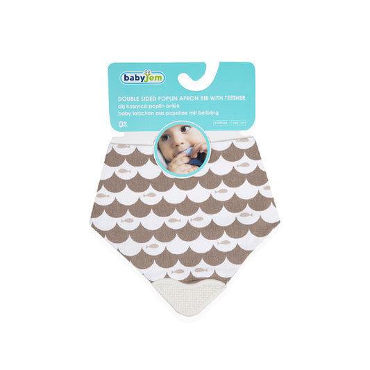 Babyjem Poplin Neck Scarf Bib With Teether