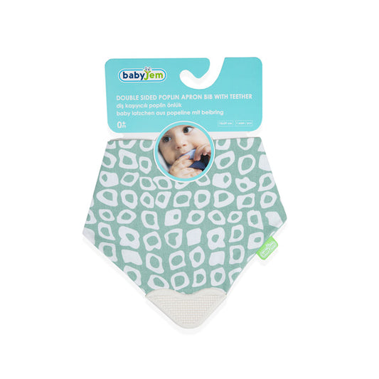 Babyjem Poplin Neck Scarf Bib With Teether