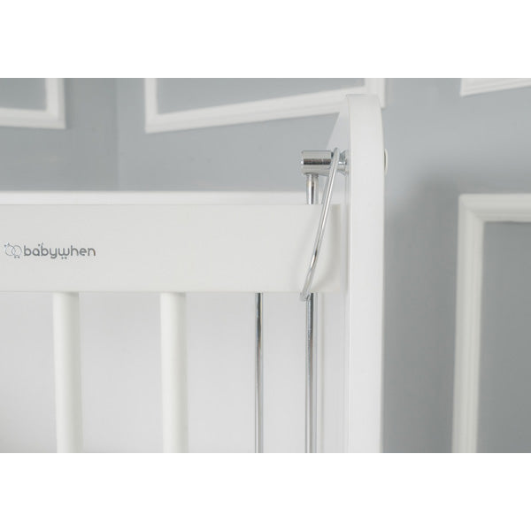 Babywhen Mother Side Crib With Wheels White (Bw 1065)