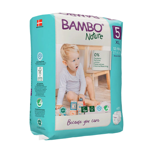 Bambo (Size 5, 12-18 Kg, 22 Nature Diapers )