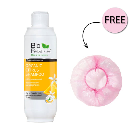 Bio Balance Organic Citrus Purifying Shampoo 330ml + Free Shower Cap