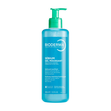 Bioderma Sebium Gel Moussant Purifying Cleansing Foaming Gel 400ml