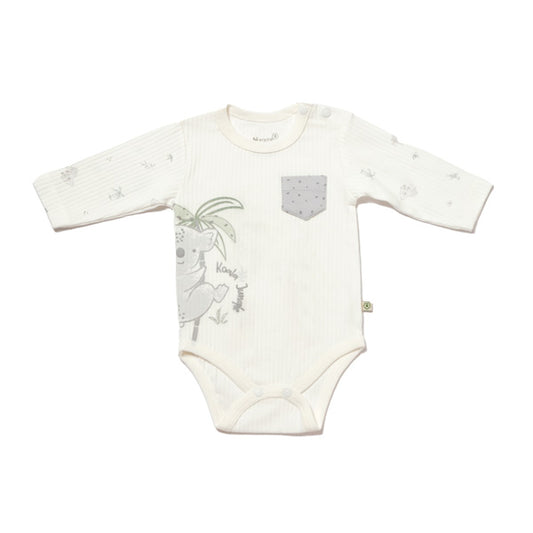 بدلة بي أورجانيك كوالا جانجل بأكمام طويلة رمادية