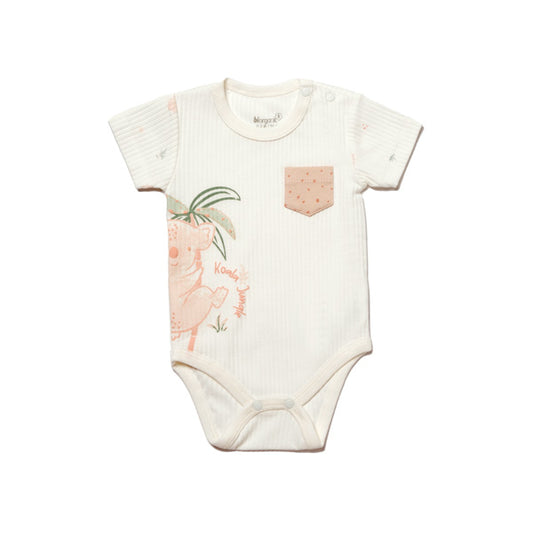 Biorganic Koala Jungle Body Short Sleeve Pink