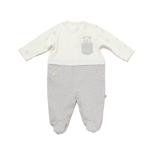 Biorganic Koala Jungle Romper Grey