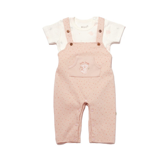 Biorganic Koala Jungle Slopet Overall Pink