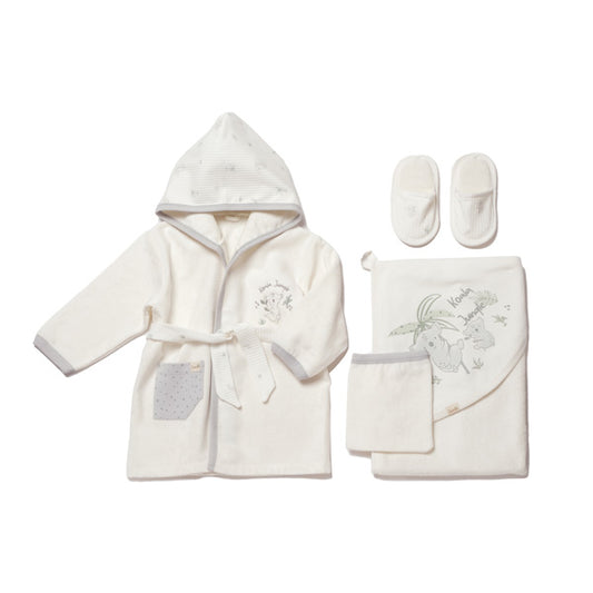 Biorganic Koala Jungle Bathrobe Set (Size 0-18)