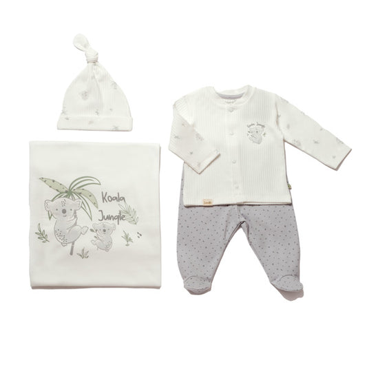 Biorganic Koala Jungle Blanket 4 Pieces Set (Size 56)