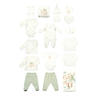 مجموعة مستلزمات حديثي الولادة من بي أورجانيك كوالا جانجل، 20 قطعة (مقاس 56) من عمر 0 إلى 3 أشهر