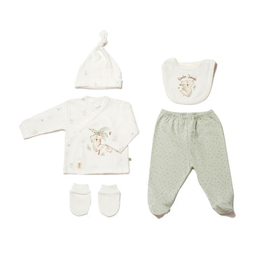 مجموعة ملابس أطفال بي أورجانيك كوالا جانجل حديثي الولادة، 5 قطع (مقاس 56) من عمر 0 إلى 3 أشهر