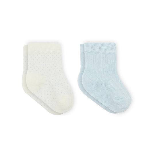 Bistyle Organic 2-pairs Combed Socks Blue