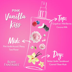 Body Fantasies Pink Vanilla Kiss Body Spray 236ml