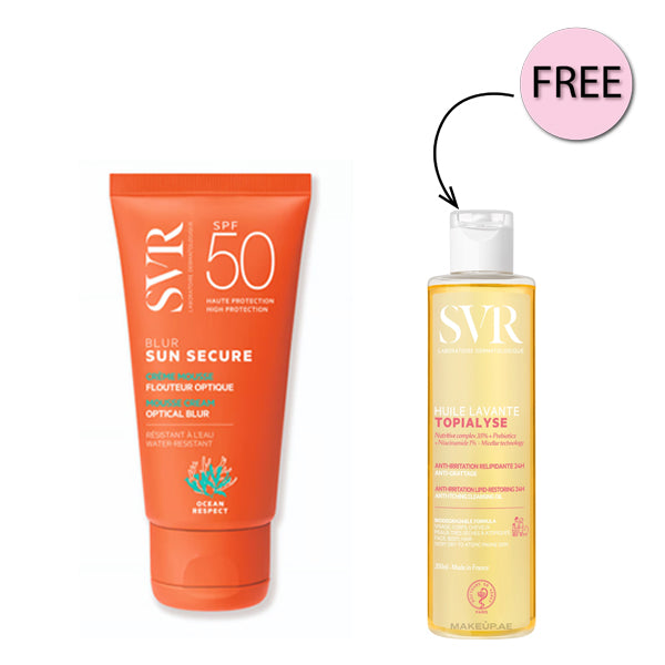 Buy Svr Sun Secure Blur Spf50+ 40ml Get Svr Topialyse Micellar Cleansing Oil 200ml Free